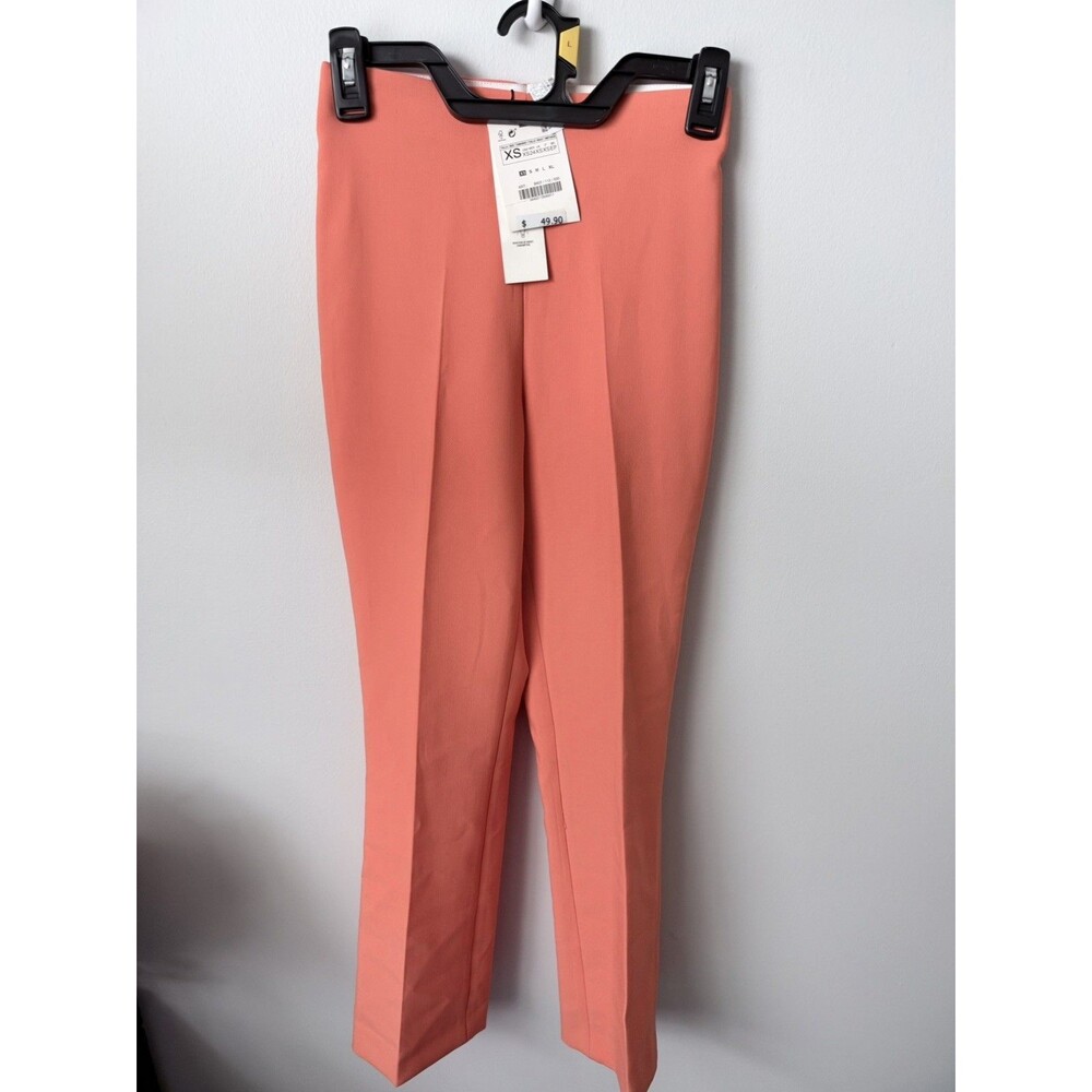 ZARA Women’s Orange Dress Pants Size XS Fashionable Work Trousers NWT